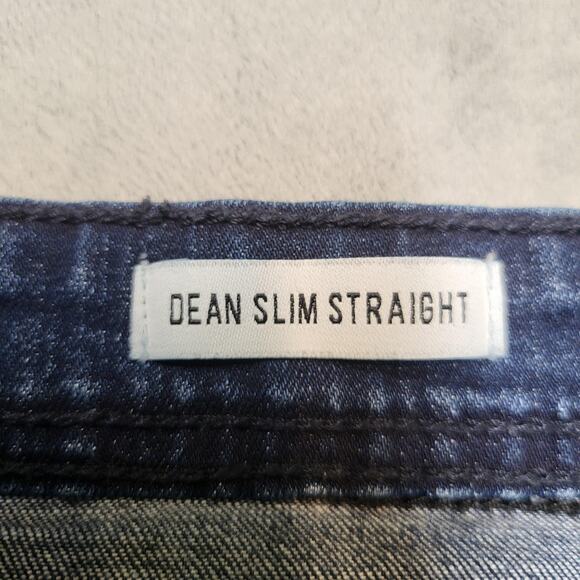 William Rast Jeans Mens 34x30 Blue Dean Slim Straight Stretch Denim Dark Wash - Picture 4 of 10